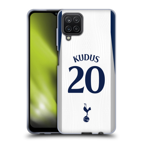 Tottenham Hotspur F.C. 2025/26 Players Home Kit 1st Group Mohammed Kudus Soft Gel Case for Samsung Galaxy A12 (2020)