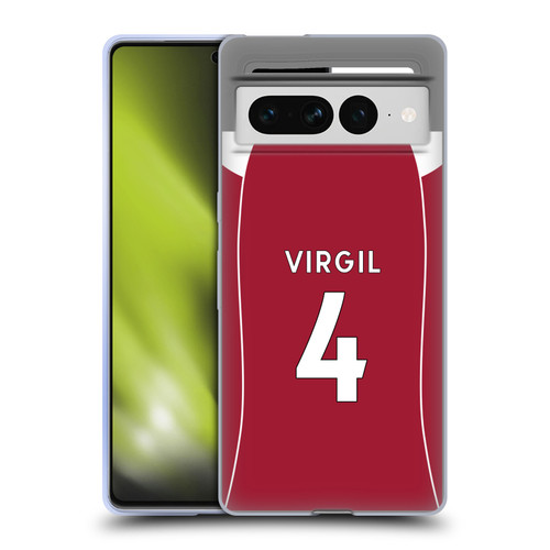 Liverpool Football Club 2025/26 Players Home Kit 1st Group Virgil van Dijk Soft Gel Case for Google Pixel 7 Pro