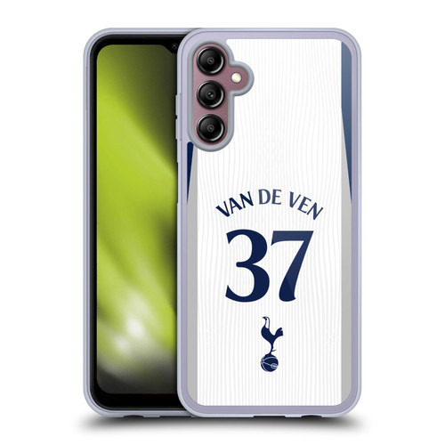 Tottenham Hotspur F.C. 2025/26 Players Home Kit 1st Group Micky van de Ven Soft Gel Case for Samsung Galaxy A14 5G
