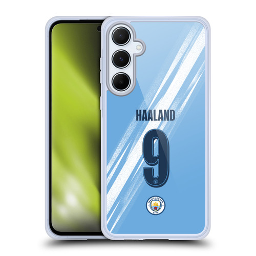 Manchester City Man City FC 2025/26 Players Home Kit 1st Group Erling Haaland Soft Gel Case for Samsung Galaxy A55 5G