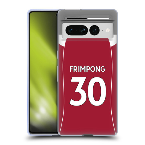 Liverpool Football Club 2025/26 Players Home Kit 1st Group Jeremie Frimpong Soft Gel Case for Google Pixel 7 Pro