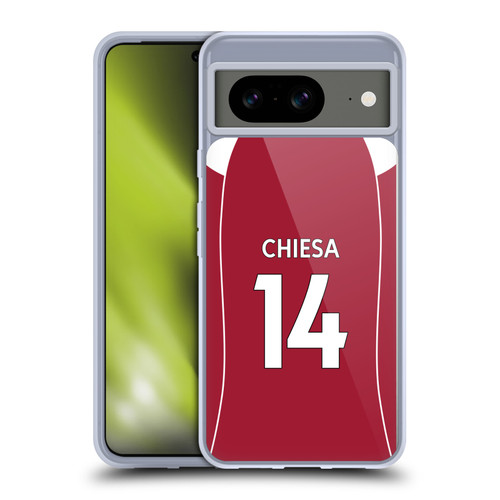 Liverpool Football Club 2025/26 Players Home Kit 1st Group Federico Chiesa Soft Gel Case for Google Pixel 8