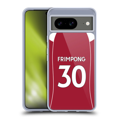 Liverpool Football Club 2025/26 Players Home Kit 1st Group Jeremie Frimpong Soft Gel Case for Google Pixel 8