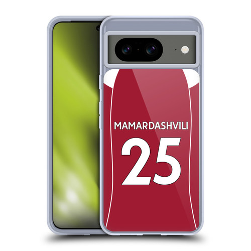 Liverpool Football Club 2025/26 Players Home Kit 1st Group Giorgi Mamardashvili Soft Gel Case for Google Pixel 8
