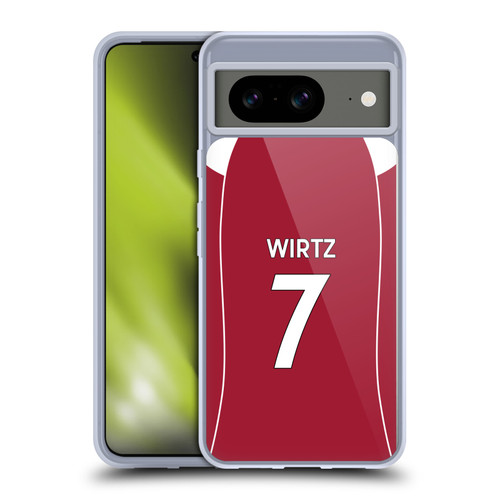 Liverpool Football Club 2025/26 Players Home Kit 1st Group Florian Wirtz Soft Gel Case for Google Pixel 8