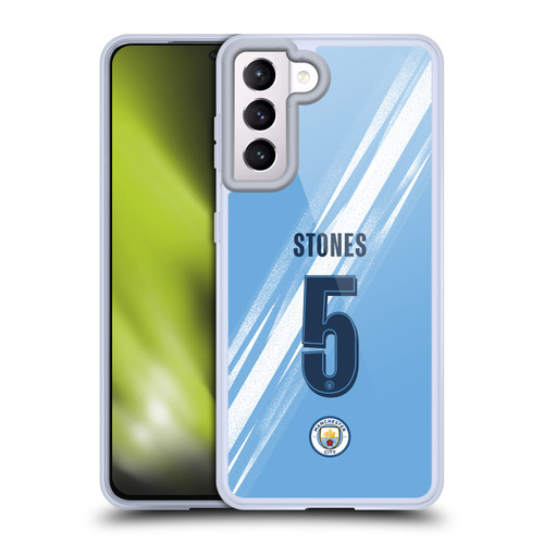 Manchester City Man City FC 2025/26 Players Home Kit 1st Group John Stones Soft Gel Case for Samsung Galaxy S21 5G