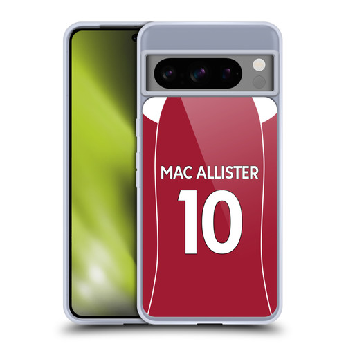 Liverpool Football Club 2025/26 Players Home Kit 1st Group Alexis Mac Allister Soft Gel Case for Google Pixel 8 Pro