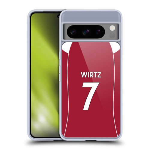 Liverpool Football Club 2025/26 Players Home Kit 1st Group Florian Wirtz Soft Gel Case for Google Pixel 8 Pro