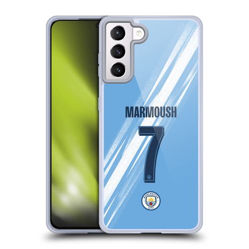 Manchester City Man City FC 2025/26 Players Home Kit 1st Group Omar Marmoush Soft Gel Case for Samsung Galaxy S21+ 5G