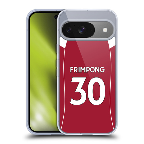Liverpool Football Club 2025/26 Players Home Kit 1st Group Jeremie Frimpong Soft Gel Case for Google Pixel 9 / Pixel 9 Pro