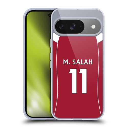 Liverpool Football Club 2025/26 Players Home Kit 1st Group Mohamed Salah Soft Gel Case for Google Pixel 9 / Pixel 9 Pro