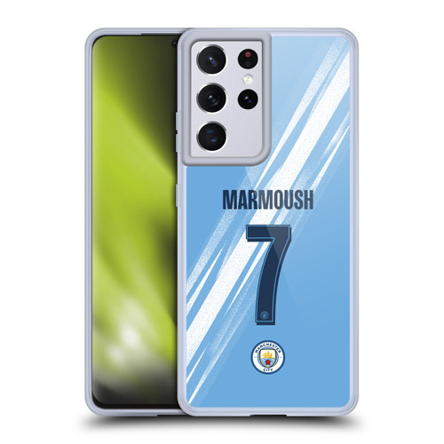 Manchester City Man City FC 2025/26 Players Home Kit 1st Group Omar Marmoush Soft Gel Case for Samsung Galaxy S21 Ultra 5G