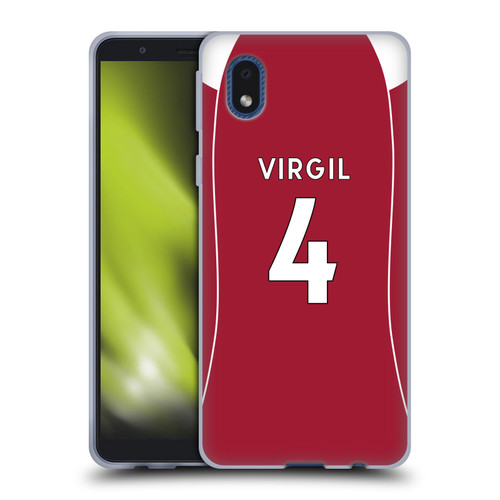 Liverpool Football Club 2025/26 Players Home Kit 1st Group Virgil van Dijk Soft Gel Case for Samsung Galaxy A01 Core (2020)