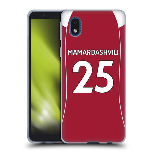 Liverpool Football Club 2025/26 Players Home Kit 1st Group Giorgi Mamardashvili Soft Gel Case for Samsung Galaxy A01 Core (2020)