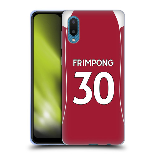 Liverpool Football Club 2025/26 Players Home Kit 1st Group Jeremie Frimpong Soft Gel Case for Samsung Galaxy A02/M02 (2021)