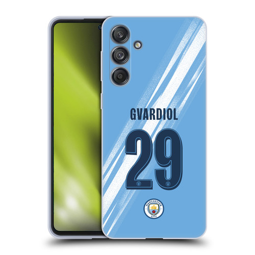 Manchester City Man City FC 2025/26 Players Home Kit 1st Group Joško Gvardiol Soft Gel Case for Samsung Galaxy M55 5G
