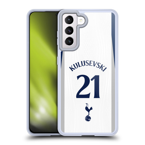 Tottenham Hotspur F.C. 2025/26 Players Home Kit 1st Group Dejan Kulusevski Soft Gel Case for Samsung Galaxy S21 5G