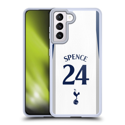 Tottenham Hotspur F.C. 2025/26 Players Home Kit 1st Group Djed Spence Soft Gel Case for Samsung Galaxy S21 5G