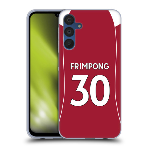 Liverpool Football Club 2025/26 Players Home Kit 1st Group Jeremie Frimpong Soft Gel Case for Samsung Galaxy A15 Liverpool Football Club 2025/26 Players Home Kit 1st Group Jeremie Frimpong Soft Gel Case for Samsung Galaxy A15