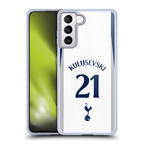 Tottenham Hotspur F.C. 2025/26 Players Home Kit 1st Group Dejan Kulusevski Soft Gel Case for Samsung Galaxy S21+ 5G