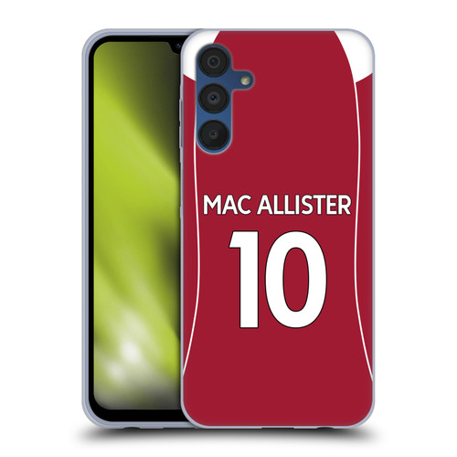 Liverpool Football Club 2025/26 Players Home Kit 1st Group Alexis Mac Allister Soft Gel Case for Samsung Galaxy A15
