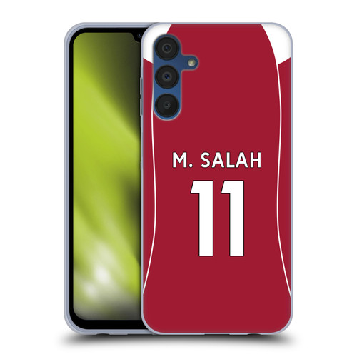 Liverpool Football Club 2025/26 Players Home Kit 1st Group Mohamed Salah Soft Gel Case for Samsung Galaxy A15