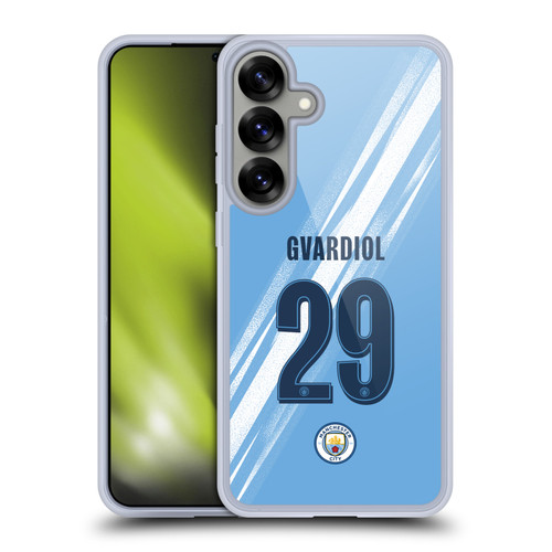 Manchester City Man City FC 2025/26 Players Home Kit 1st Group Joško Gvardiol Soft Gel Case for Samsung Galaxy S25+