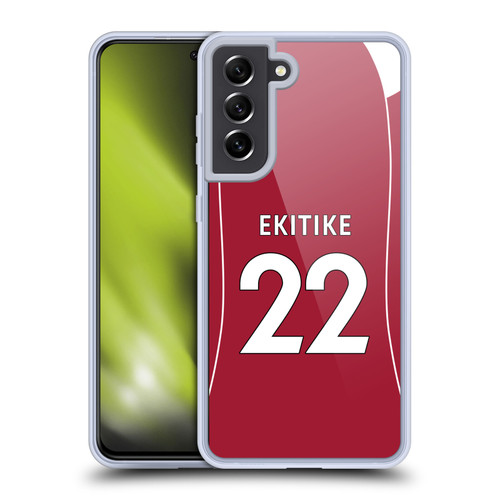 Liverpool Football Club 2025/26 Players Home Kit 1st Group Hugo Ekitiké Soft Gel Case for Samsung Galaxy S21 FE 5G