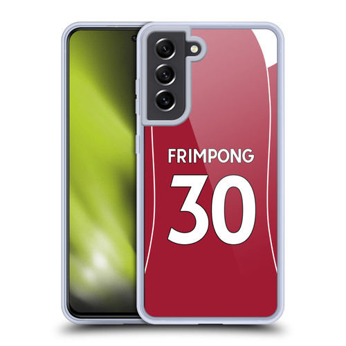 Liverpool Football Club 2025/26 Players Home Kit 1st Group Jeremie Frimpong Soft Gel Case for Samsung Galaxy S21 FE 5G