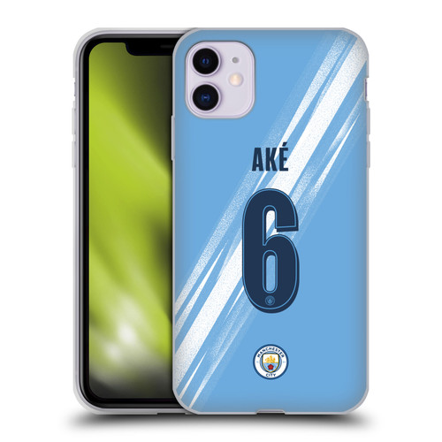 Manchester City Man City FC 2025/26 Players Home Kit 2nd Group Nathan Aké Soft Gel Case for Apple iPhone 11