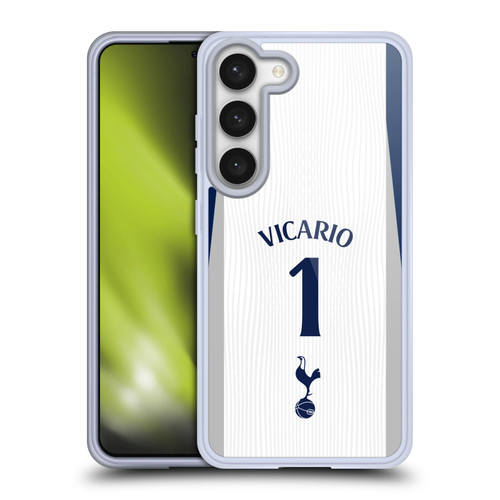 Tottenham Hotspur F.C. 2025/26 Players Home Kit 1st Group Guglielmo Vicario Soft Gel Case for Samsung Galaxy S23 5G