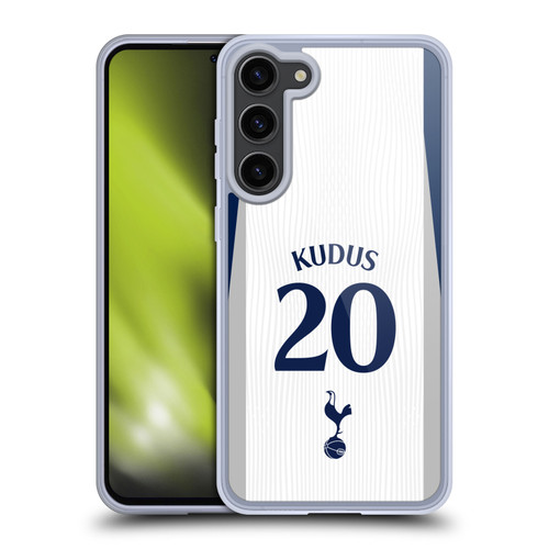 Tottenham Hotspur F.C. 2025/26 Players Home Kit 1st Group Mohammed Kudus Soft Gel Case for Samsung Galaxy S23+ 5G