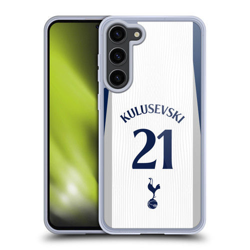 Tottenham Hotspur F.C. 2025/26 Players Home Kit 1st Group Dejan Kulusevski Soft Gel Case for Samsung Galaxy S23+ 5G