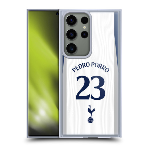 Tottenham Hotspur F.C. 2025/26 Players Home Kit 1st Group Pedro Porro Soft Gel Case for Samsung Galaxy S23 Ultra 5G