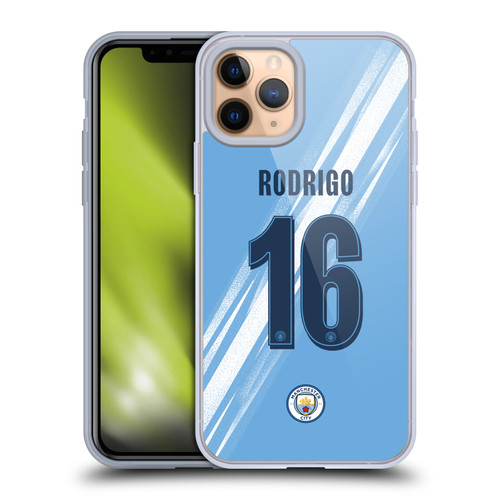 Manchester City Man City FC 2025/26 Players Home Kit 2nd Group Rodrigo Soft Gel Case for Apple iPhone 11 Pro