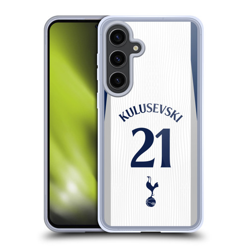 Tottenham Hotspur F.C. 2025/26 Players Home Kit 1st Group Dejan Kulusevski Soft Gel Case for Samsung Galaxy S24+ 5G