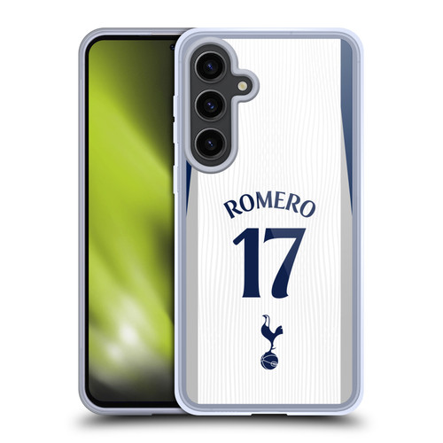 Tottenham Hotspur F.C. 2025/26 Players Home Kit 1st Group Cristian Romero Soft Gel Case for Samsung Galaxy S24+ 5G