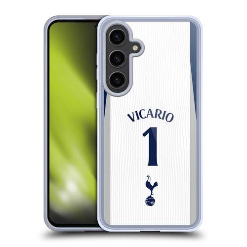 Tottenham Hotspur F.C. 2025/26 Players Home Kit 1st Group Guglielmo Vicario Soft Gel Case for Samsung Galaxy S24+ 5G