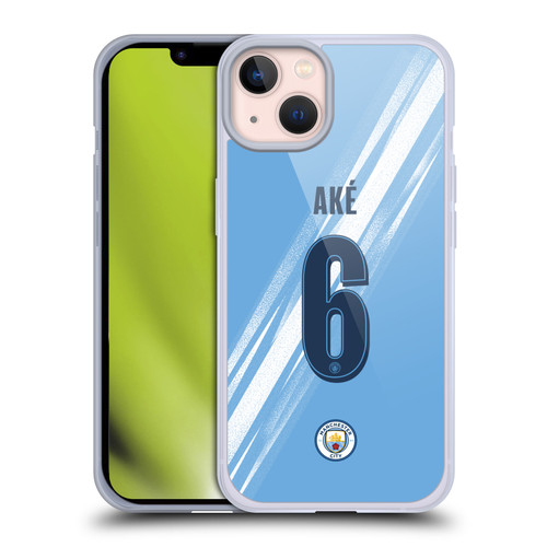 Manchester City Man City FC 2025/26 Players Home Kit 2nd Group Nathan Aké Soft Gel Case for Apple iPhone 13