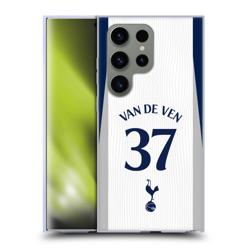 Tottenham Hotspur F.C. 2025/26 Players Home Kit 1st Group Micky van de Ven Soft Gel Case for Samsung Galaxy S24 Ultra 5G