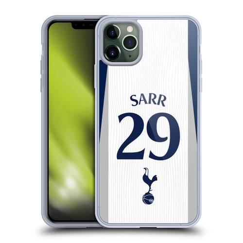 Tottenham Hotspur F.C. 2025/26 Players Home Kit 2nd Group Pape Matar Sarr Soft Gel Case for Apple iPhone 11 Pro Max