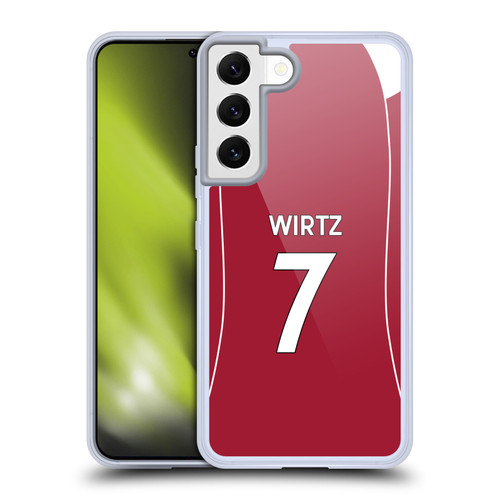 Liverpool Football Club 2025/26 Players Home Kit 1st Group Florian Wirtz Soft Gel Case for Samsung Galaxy S22 5G