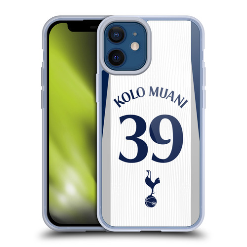 Tottenham Hotspur F.C. 2025/26 Players Home Kit 2nd Group Randal Kolo Muani Soft Gel Case for Apple iPhone 12 Mini