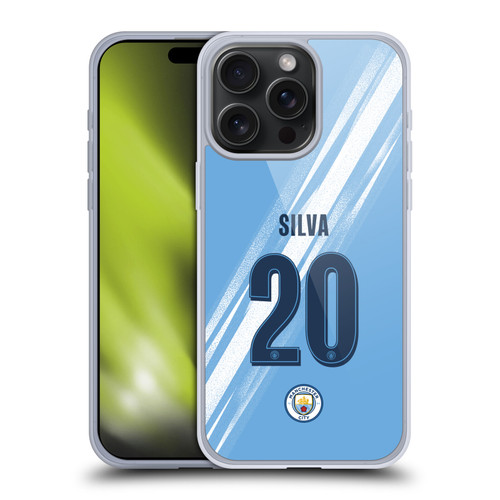 Manchester City Man City FC 2025/26 Players Home Kit 2nd Group Bernardo Silva Soft Gel Case for Apple iPhone 15 Pro Max