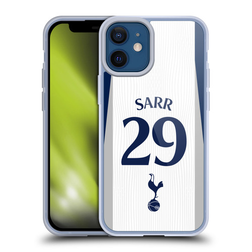 Tottenham Hotspur F.C. 2025/26 Players Home Kit 2nd Group Pape Matar Sarr Soft Gel Case for Apple iPhone 12 Mini