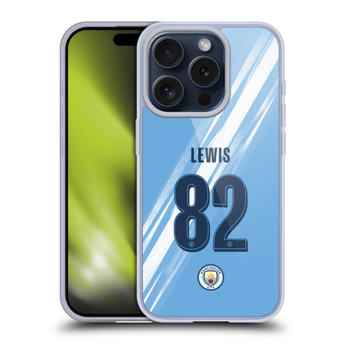 Manchester City Man City FC 2025/26 Players Home Kit 2nd Group Rico Lewis Soft Gel Case for Apple iPhone 15 Pro