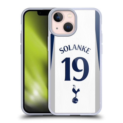 Tottenham Hotspur F.C. 2025/26 Players Home Kit 2nd Group Dominic Solanke Soft Gel Case for Apple iPhone 13 Mini