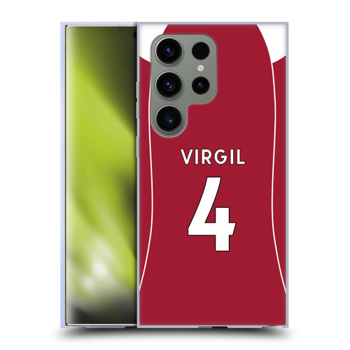 Liverpool Football Club 2025/26 Players Home Kit 1st Group Virgil van Dijk Soft Gel Case for Samsung Galaxy S24 Ultra 5G