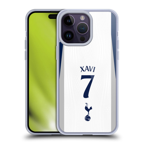 Tottenham Hotspur F.C. 2025/26 Players Home Kit 2nd Group Xavi Simons Soft Gel Case for Apple iPhone 14 Pro Max
