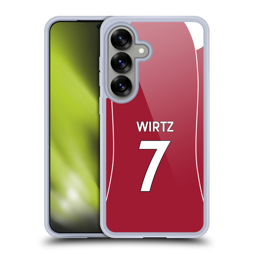 Liverpool Football Club 2025/26 Players Home Kit 1st Group Florian Wirtz Soft Gel Case for Samsung Galaxy S25